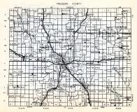 Freeborn County, Hartland, Bath, Beneva, Newry, Manchester, Carlston, Pickerel, Hayward, Oakland, Mansfield, Minnesota State Atlas 1954
